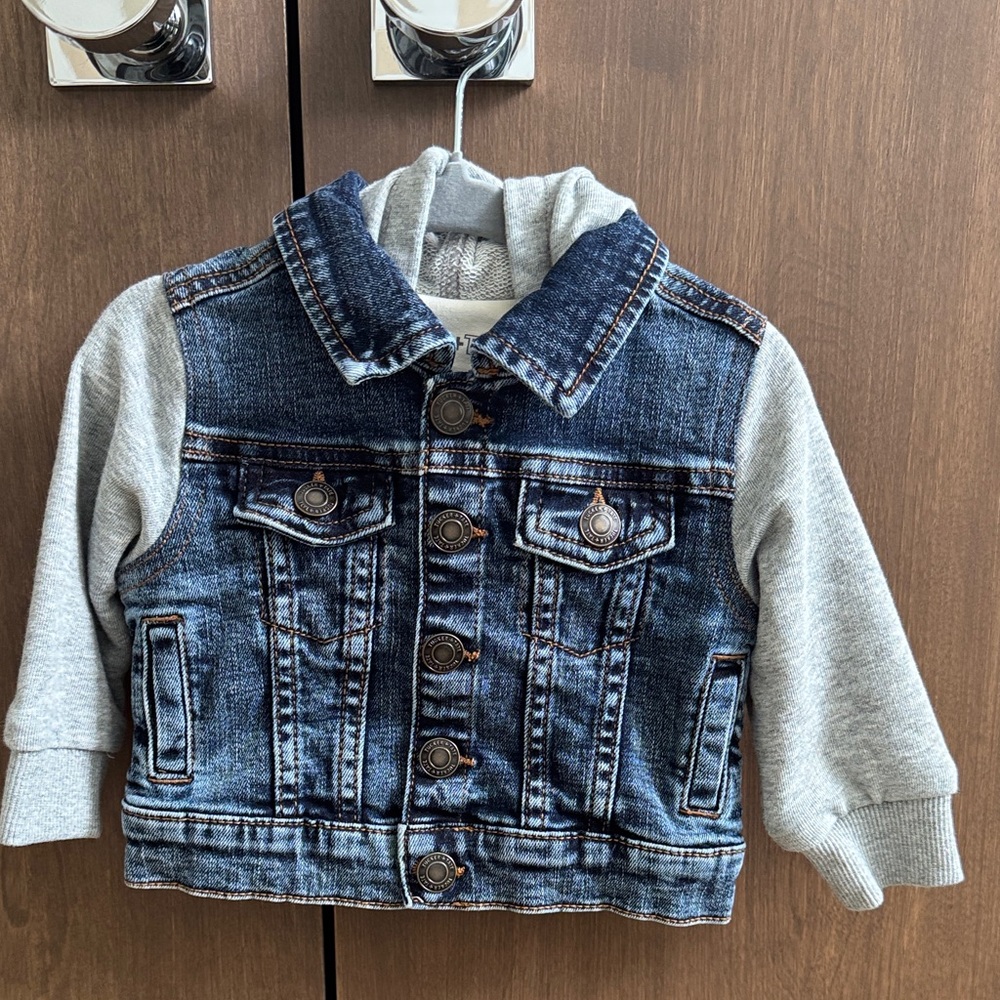 Tucker + Tate Blue Denim Jacket with Gray Sleeves